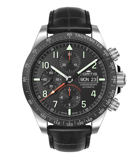 Fortis 401.26.11 Classic Cosmonauts Chronograph p.m. - Front View